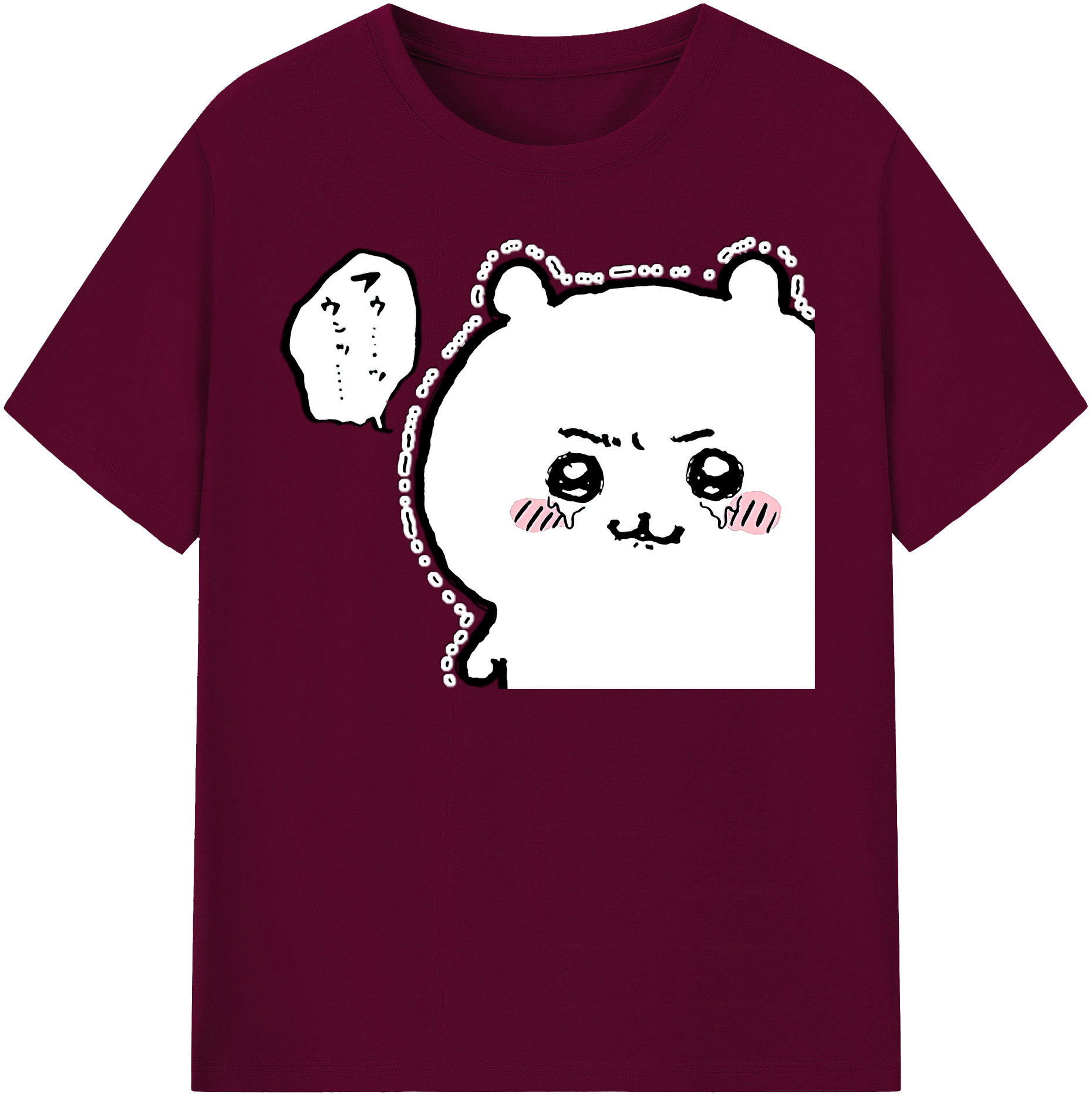 （画像用） ちいかわ ちいかわ Chii-kawa chiikawa レディースカジュアルプリントTシャツ（綿100％）